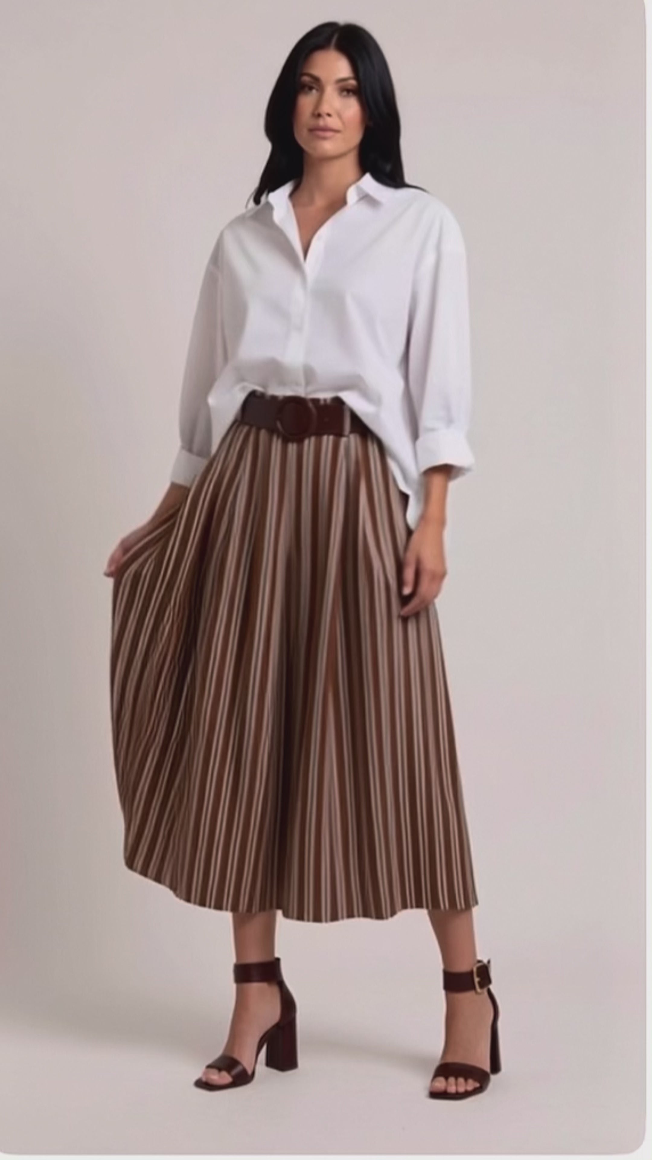 Brown cotton skirt
